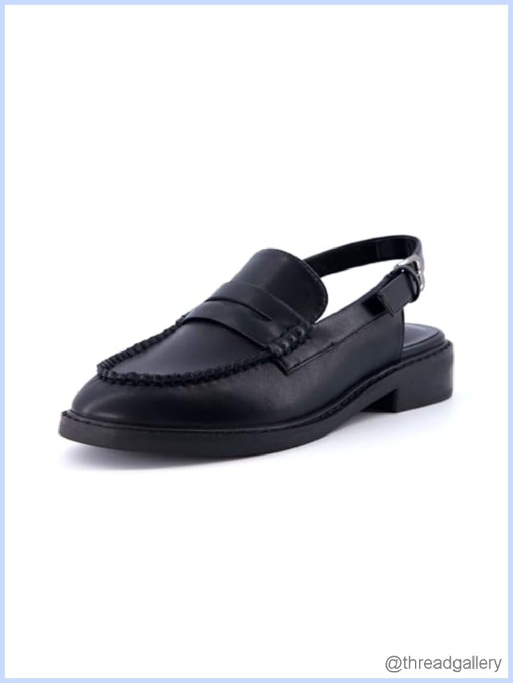 Vegan Leather Slingback Loafers Memory Foam Cushioned Casual Shoes